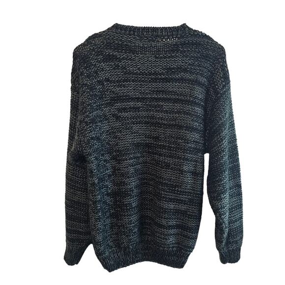Vintage Inc. Sweater Mens Medium Gray 90s Geometric Cosby Academia Retro Grandpa - Picture 2 of 8